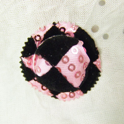 Pink and Black checked Hat - 1" scale